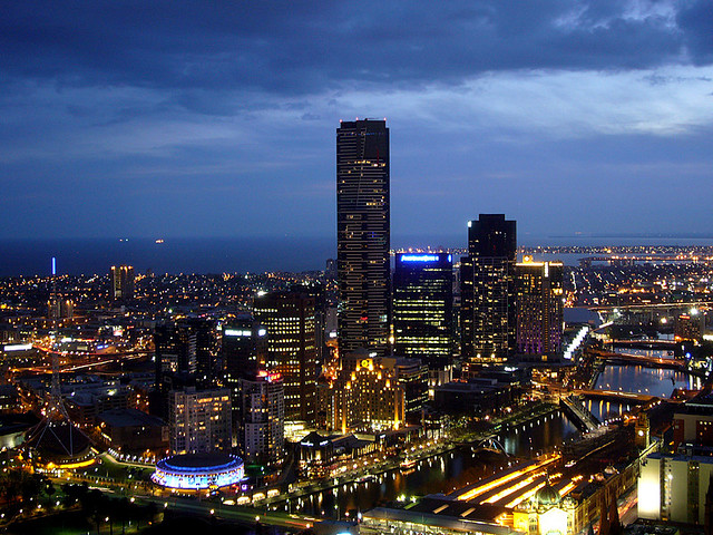 Edificio más alto de Crepúsculo y de Melbourne