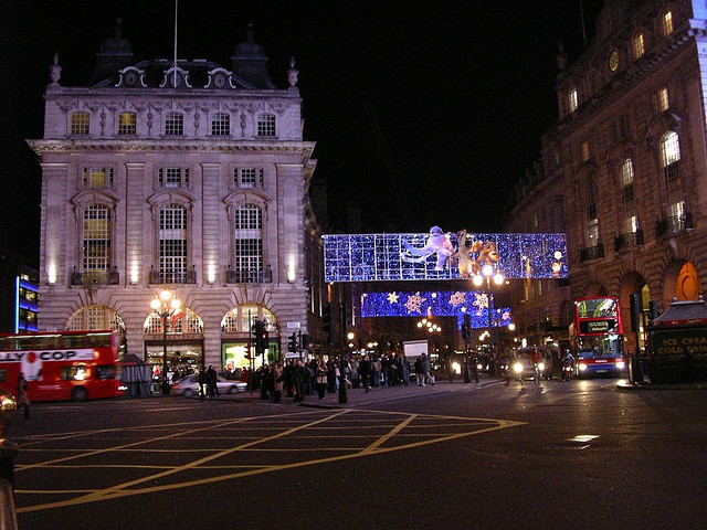 London Picadilly Circus at Christmas time