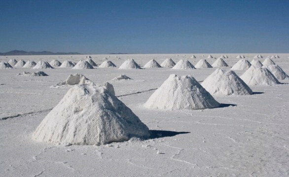 Piles of salt