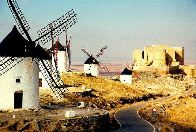 Consuegra La Mancha Lined up Windmills
