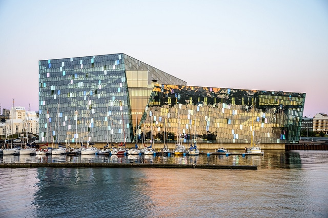 Harpa Concert Hall at Sunset