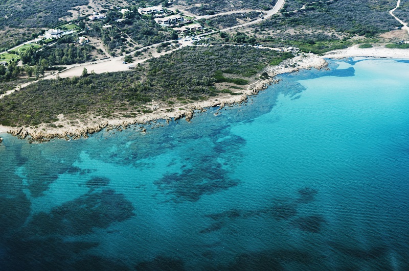 aerial View of coast of San Teodoro, Sardinia