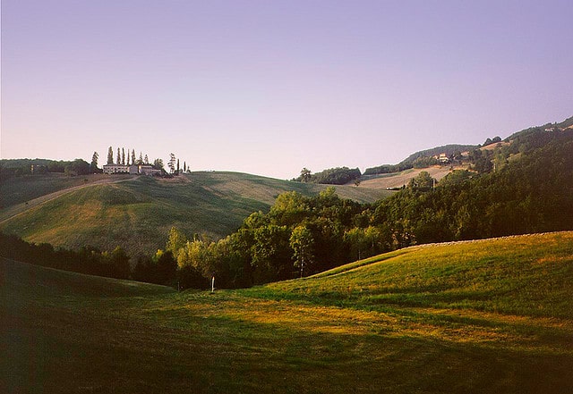 Tuscany at late evening light.