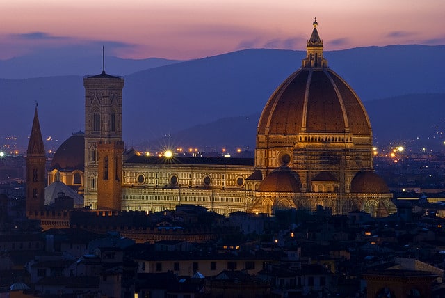 The Basilica di Santa Maria del Fiore viewed from Piazzale Michelangelo