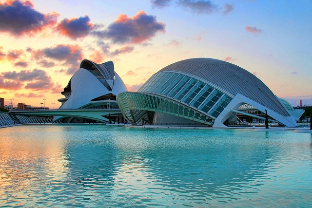 Sunset in the City of Arts and Sciences