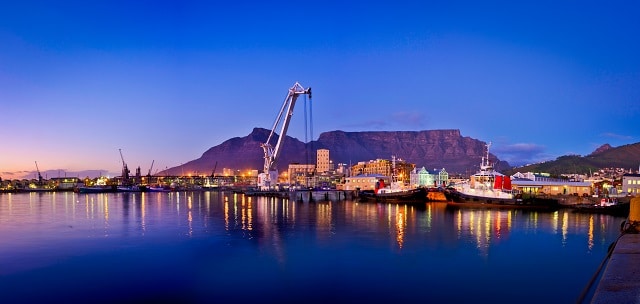 Cape Town Harbour with Table Mountain