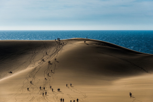 Sand, dune and people