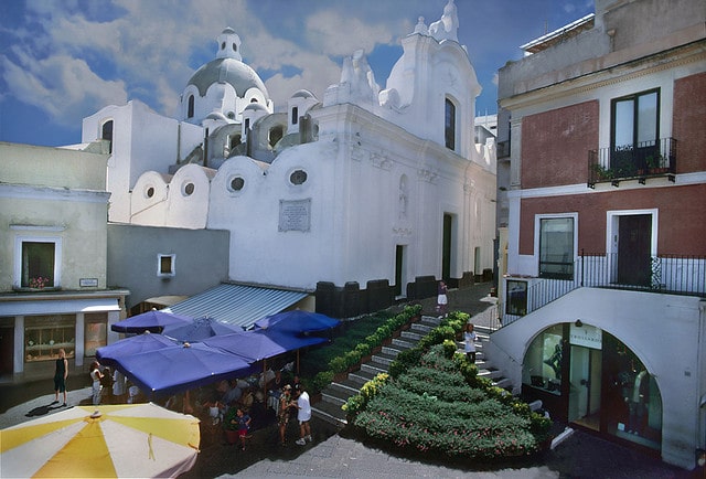 Capri's famous piazzetta