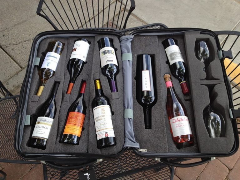 wine bottle in checked luggage