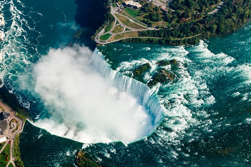 Fantastic aerial views of the Niagara Falls, Ontario, Canada