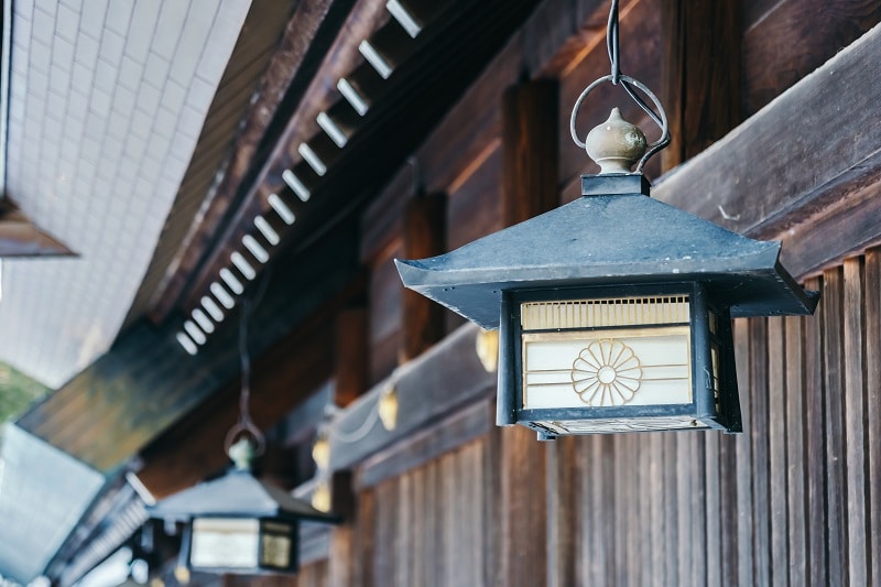 Old vintage Lantern decoration at Temple in Japan