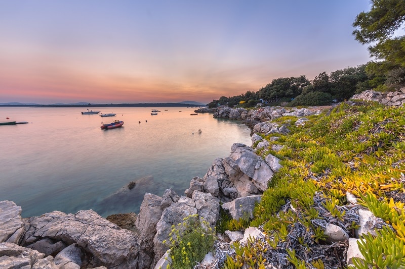 Croatian rocky touristic coast