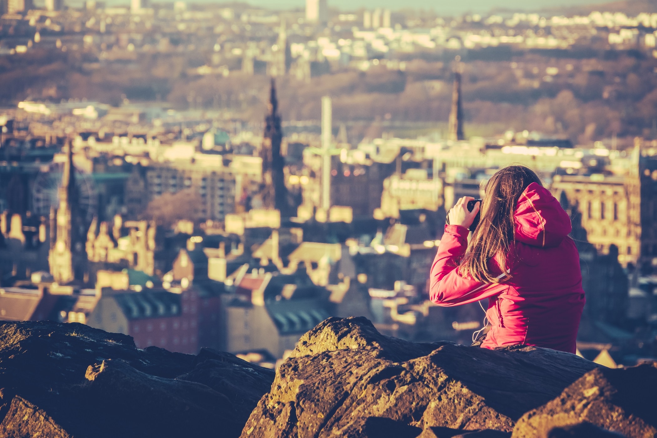 Young Woman Tourist In Scotland