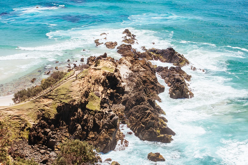 Coastline at Byron Bay in Australia