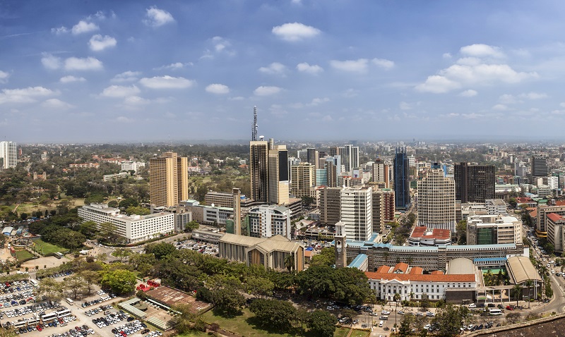 panorama of Nairobi, Kenya