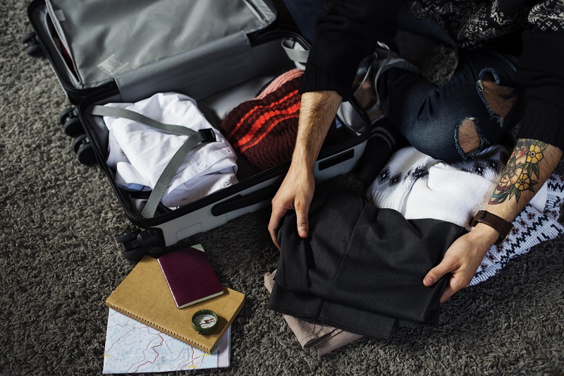 People packing for a trip