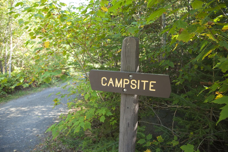 Campsite sign in northern Minnesota