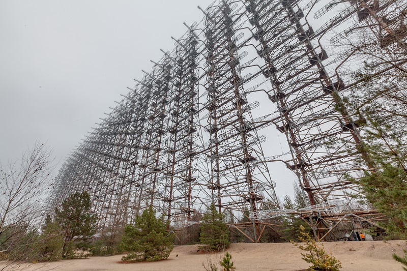 Soviet Radar System Duga near Chernobyl Nuclear Power Plant
