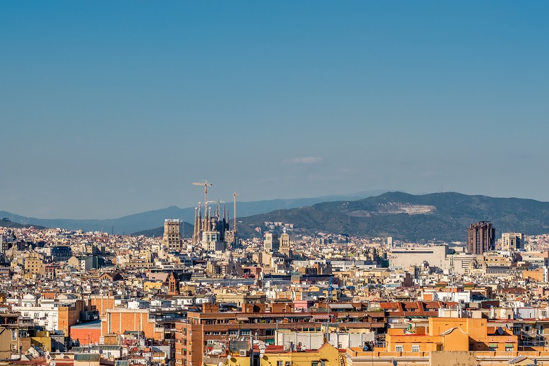 Barcelona cityscape overlook