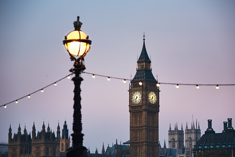 London at the dusk