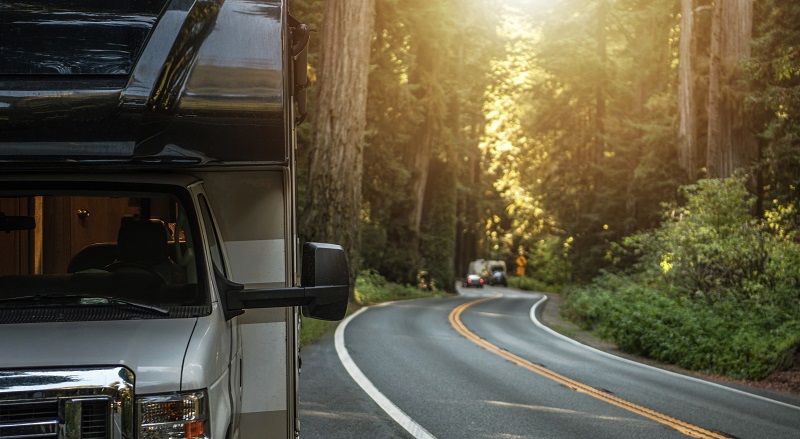 Motorhome on the Scenic 101 California Highway