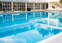 Swimming pool of luxury hotel