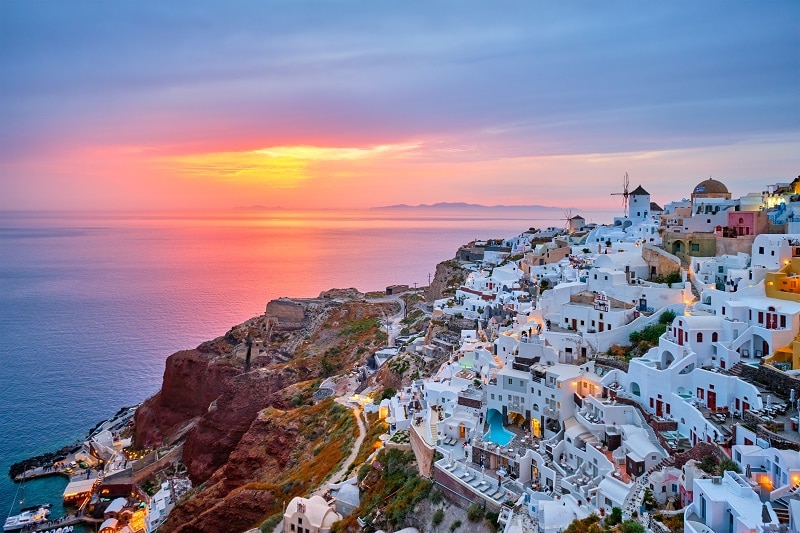 Famous greek tourist destination Oia, Greece