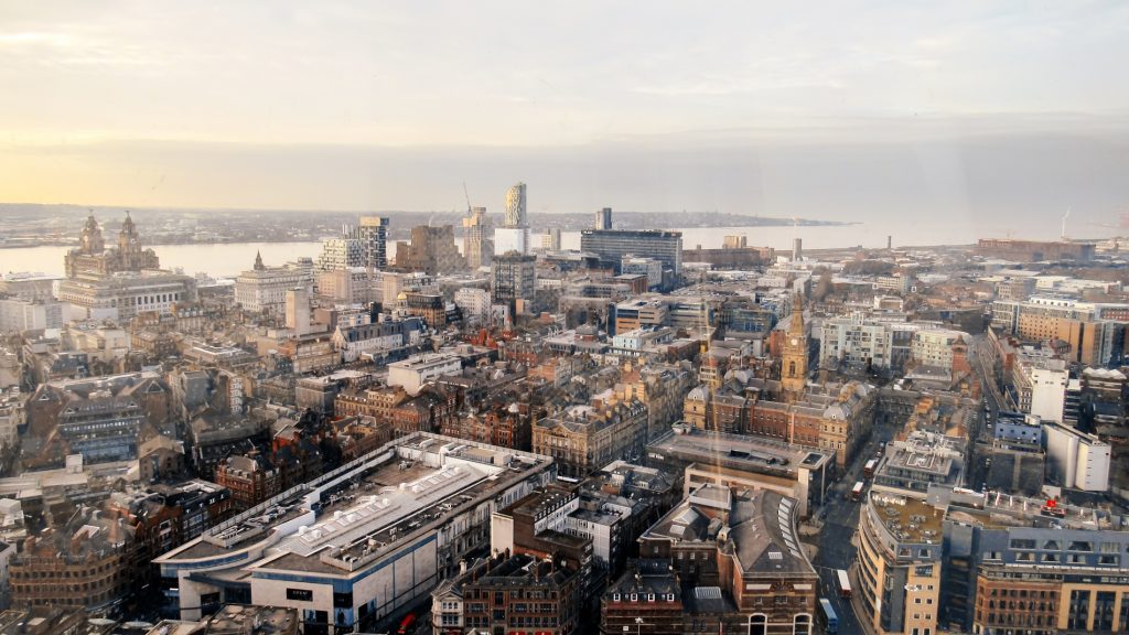 Aerial view of the Liverpool