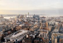 Aerial view of the Liverpool