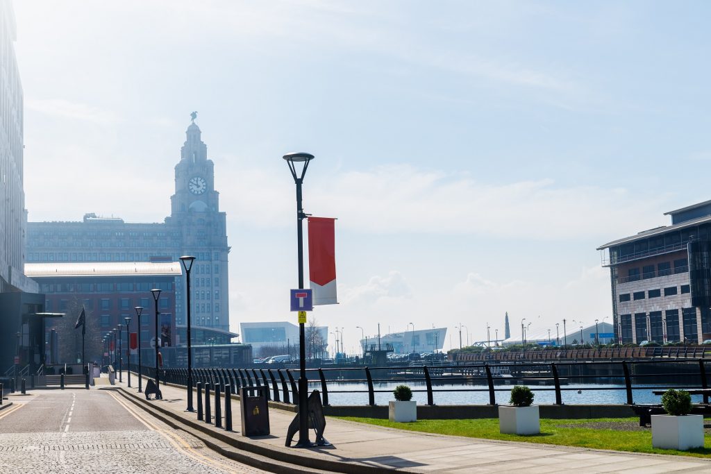 Beautiful sunny day in Liverpool, UK
